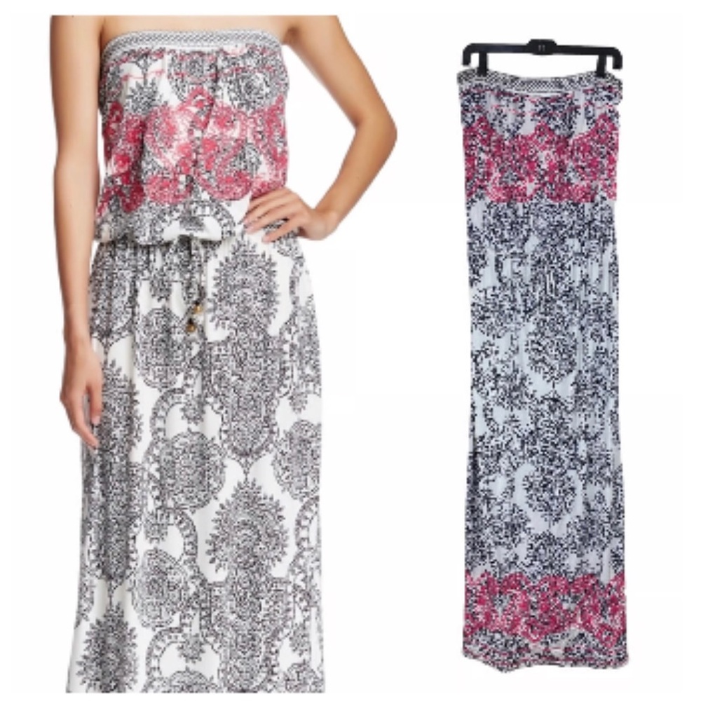 Hale Bob Printed Maxi Dress – Boho Glam (Size L) - Picture 1 of 4